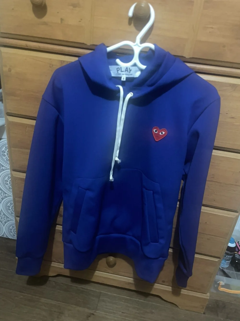 Comme des Garçons Play Blue Hoodie Size S - Picture 4 of 6
